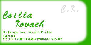 csilla kovach business card